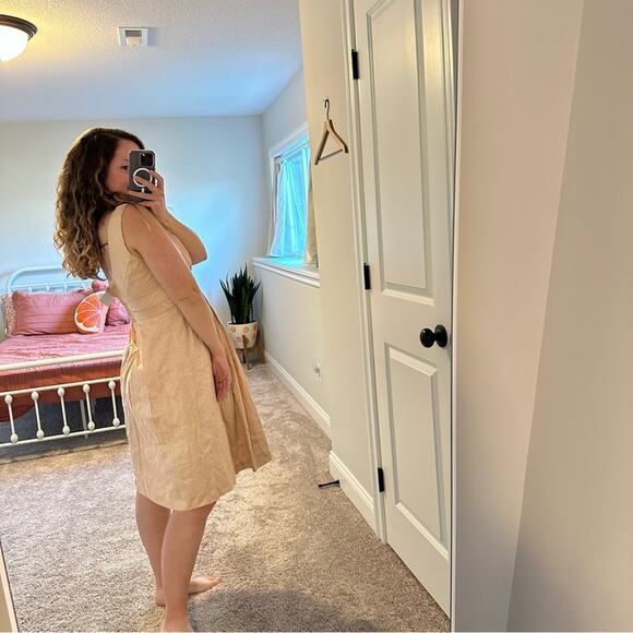 NWT J. Crew Pink Metallic Linen Formal Mini Dress 6 - Picture 5 of 10